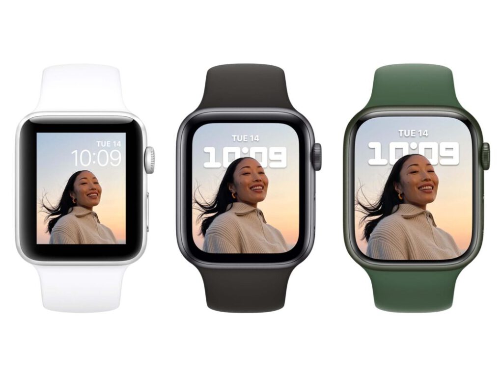 Apple Watch Vergleich Series 3, Series 6, Series 7