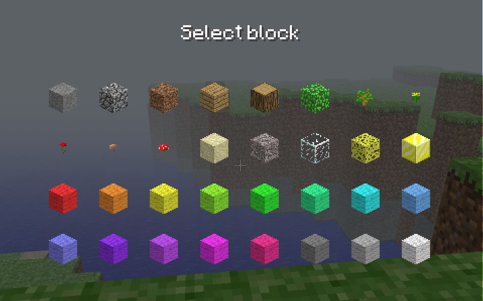 Blockauswahl Minecraft-Classic