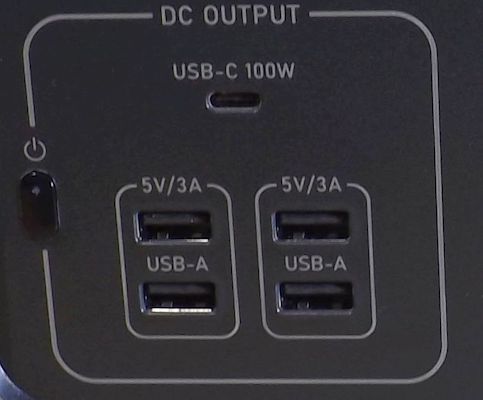 Bluetti EB55 Test USB-Anschlüsse